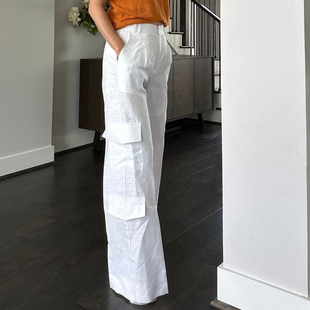 Parentezi cozy pants linen white New Size Small - Picture 3 of 9